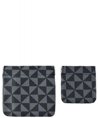 PM Monogram Spring Zip 2-in-1 Coin Purse  PM012 BLACK